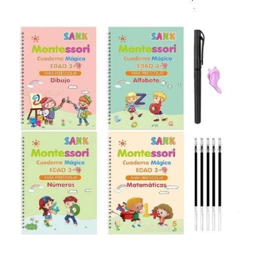 KIT DE CUADERNOS MAGICOS DE CALIGRAFIA MONTESSORI