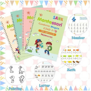 KIT DE CUADERNOS MAGICOS DE CALIGRAFIA MONTESSORI