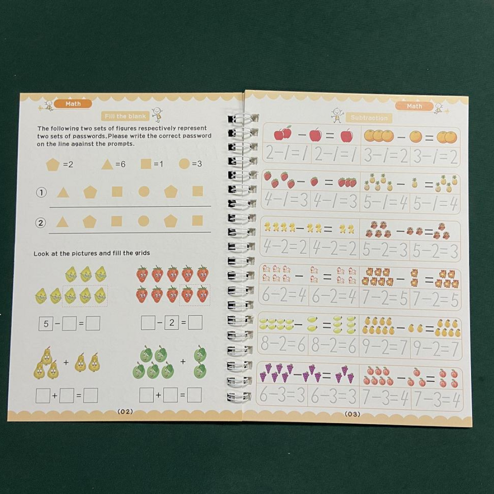 KIT DE CUADERNOS MAGICOS DE CALIGRAFIA MONTESSORI