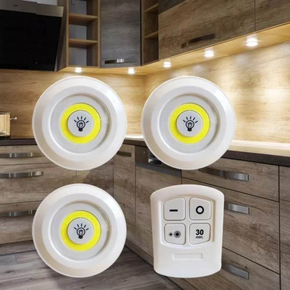SET DE 3 LAMPARAS LED PORTATILES INHALAMBRICAS