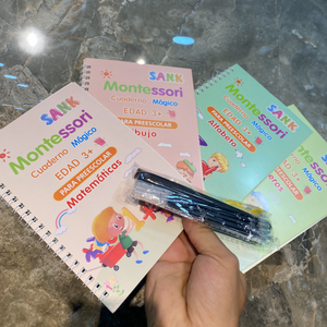 KIT DE CUADERNOS MAGICOS DE CALIGRAFIA MONTESSORI